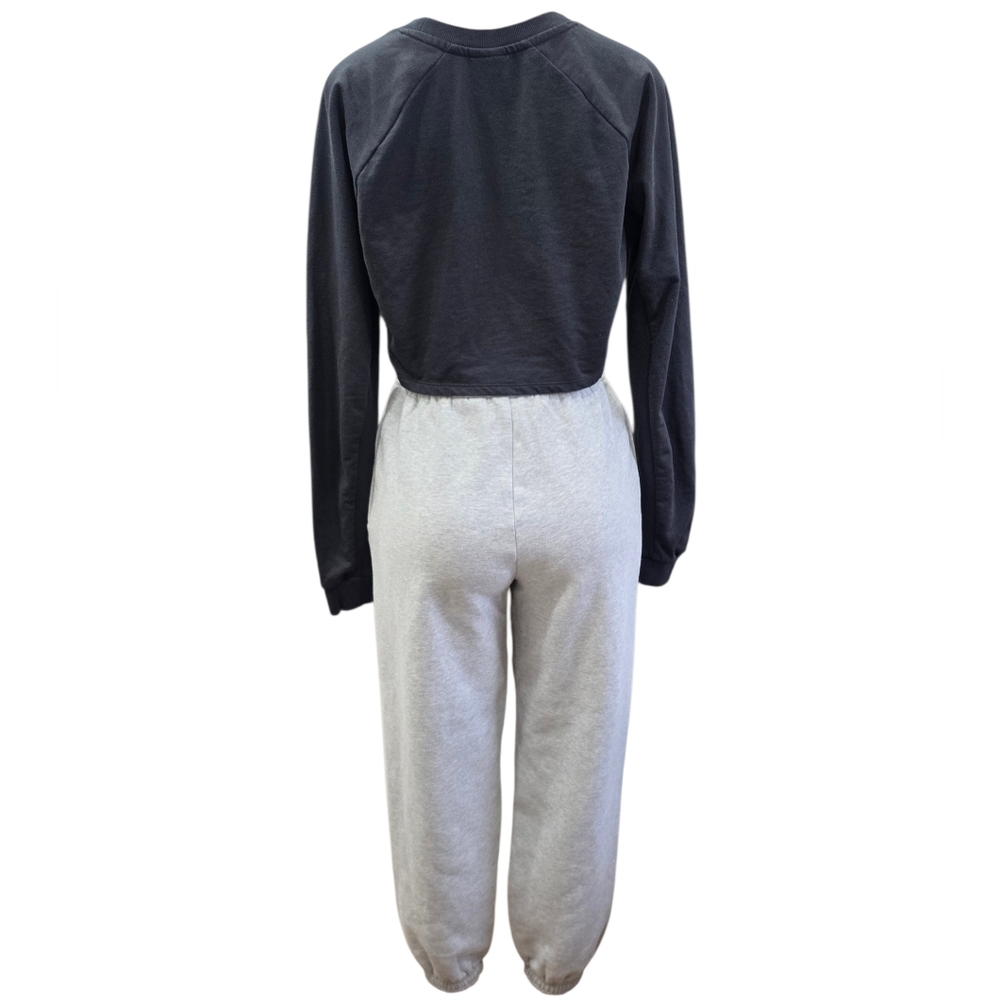 Gymshark black and white crop crew neck sweatshirt size M - Picture 3 of 12